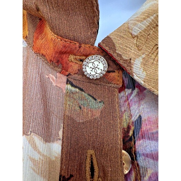 Vintage Y2K Button Up Long Sleeve Top Size S Boho Fairy Grunge Hippie 90s 00s - Picture 4 of 13